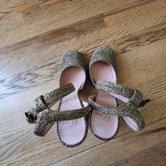 J. Crew "harlow" block heel gold lurex shoes size 6 1/2 - Picture 5 of 7